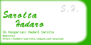 sarolta hadaro business card